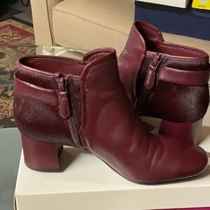 Women's Burgundy Ankle Boots